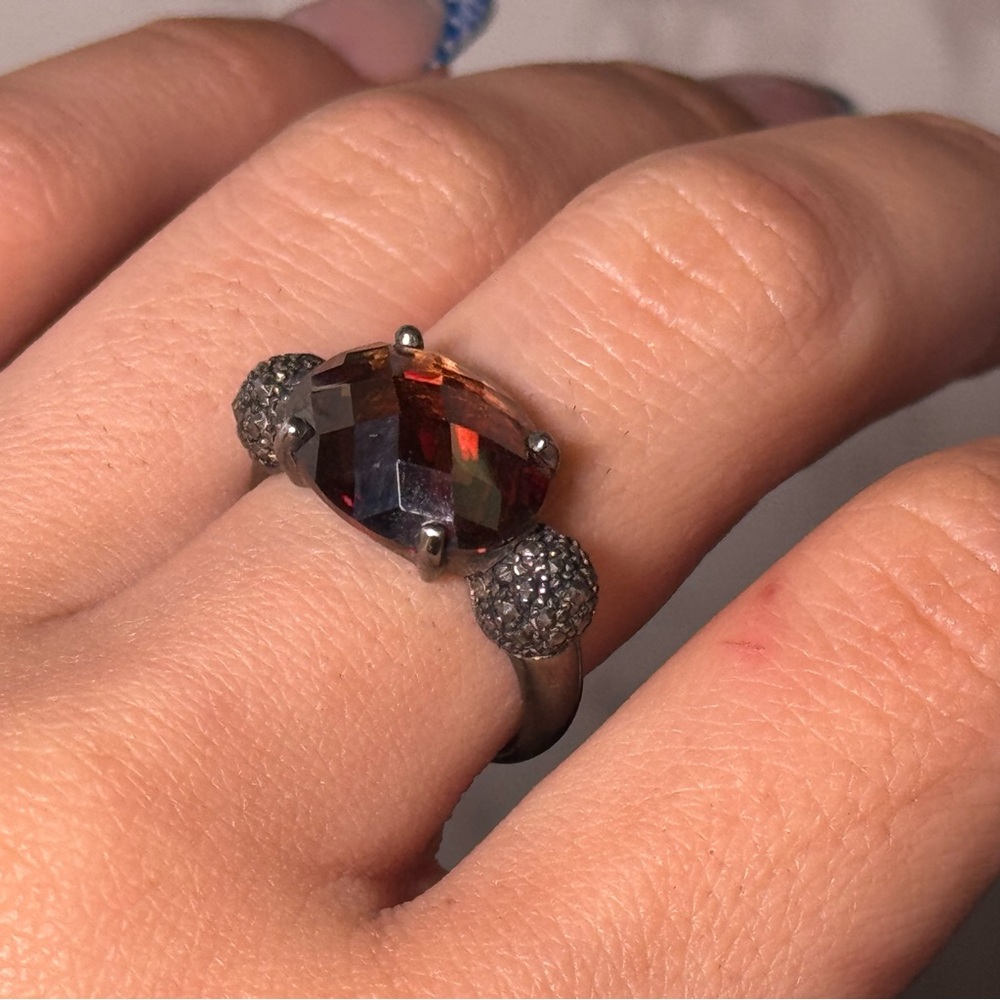 Thomas Sabo Brown and Silver Gemstone Ring - Picture 5 of 8
